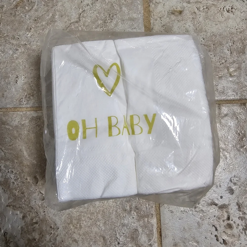 Oh Baby!‎ Baby shower napkins NEW 5x5 100 pack